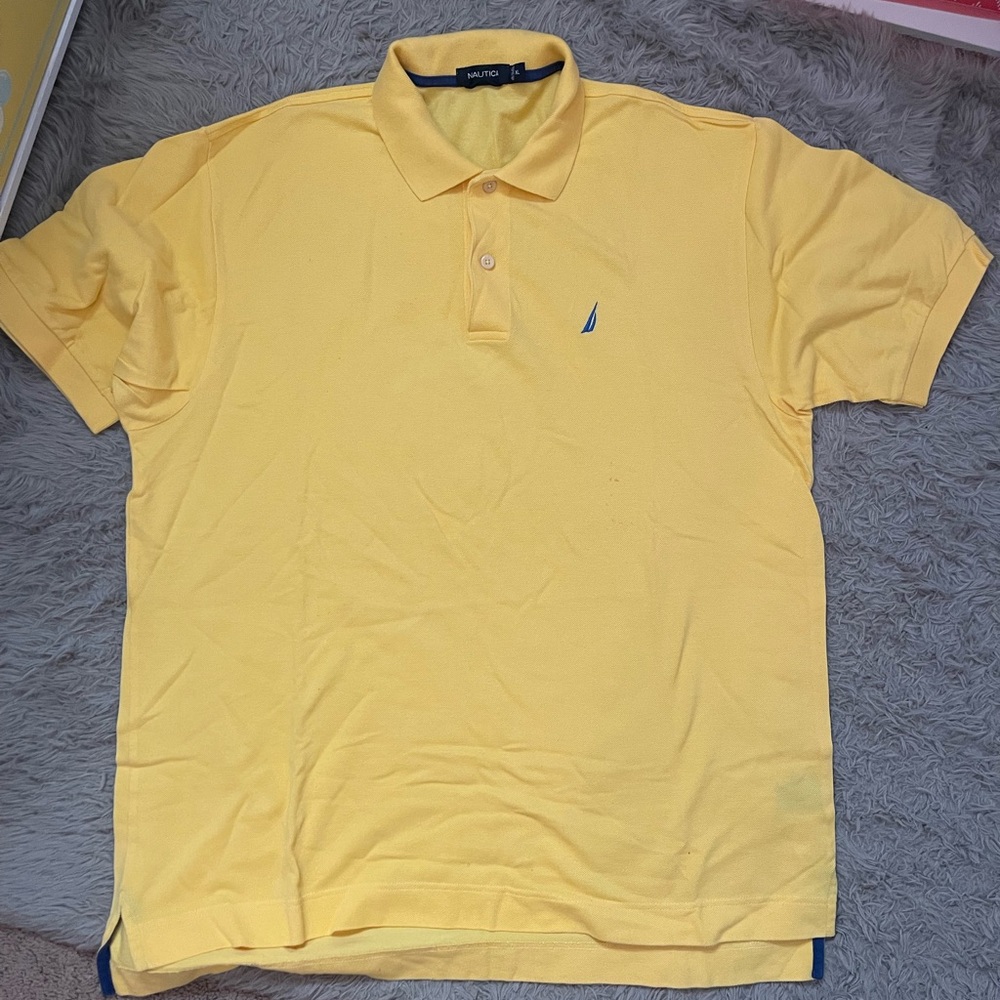 Nautica Men's Yellow Polo Shirt